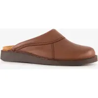 Natuform leren dames pantoffels bruin maat 41