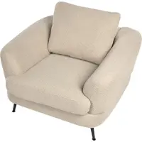 Beliani KJAER - Fauteuil - Lichtbeige - Bouclé