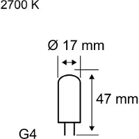 Paulmann 28814 LED-lamp Energielabel F (A - G) G4 3 W Warmwit (Ø x h) 17 mm x 47 mm 3 stuk(s)