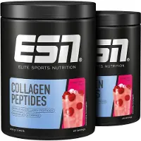 ESN Collagen Peptides, Fresh Cherry, 2 x 300 g – 40 Porties - Voordeelverpakking - Collageenpoeder met Vitamine C & Mineralen
