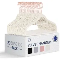 Blumtal - Kledinghangers - Velvet - Fluweel - Rose Gold - Ivoor - 20 stuks