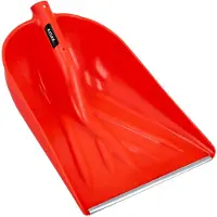 Kadax Oranjekleurige sneeuwschep, sneeuwschep zonder steel, sneeuwschuiver, sneeuwruimer met aluminium rand, kunststof sneeuwschep, sneeuwschep (1, breedte: 38,5 cm)