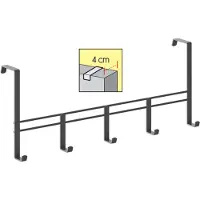 Metaltex deurkapstok 38x15 cm zwart