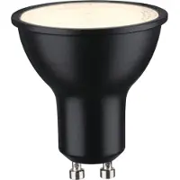 Paulmann Standaard LED Spot GU10 - 230V - Dimbaar - 750 lm - 8W - 2700K Warmwit - Zwart Mat