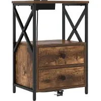 vidaXL Nachtkastje Rook Eiken 40 x 31 x 60 cm Bewerkt hout