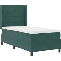 vidaXL Boxspring bed met hoofdeinde Donkergroen 90 x 200 cm Fluweel