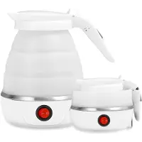 Dnntunk Waterkoker - Inklapbare waterkoker - Camping waterkoker - Opvouwbare waterkoker -Compacte waterkoker - Draagbare waterkoker - Warmwaterketel - Reiswaterkoker - Makkelijk in gebruik - Wit