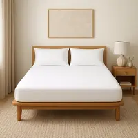 Saphira Molton Hoeslaken – 80% Katoen, 20% Polyester – Beschermend & Rekbaar – W 170/180/190 x L 200/220 + 30 cm Hoekhoogte – 360° Elastiek