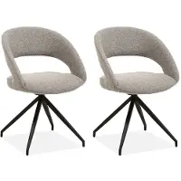 MX Sofa Draaibare Eetkamerstoel Yara - Toffee (set van 2 stuks)