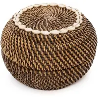 Bazar Bizar The colonial peek-a-boo basket natural brown m