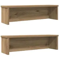 vidaXL Keukenrekken stapelbaar 2 st 50x15x16 cm artisanaal eikenkleur