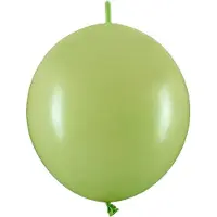 Party Deco Partydeco - Olijf groene linking balloons - 33 cm - 20 stuks