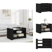 vidaXL Salontafel 80x50x50 cm bewerkt hout zwart