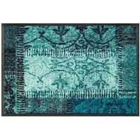 Kleen-Tex Wash & Dry "Vintage Patches Türkis" - 40 x 60 cm