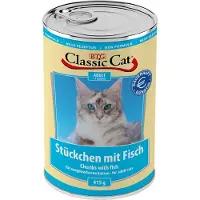Classic Cat - blikje stukjes 12x415g - Vis