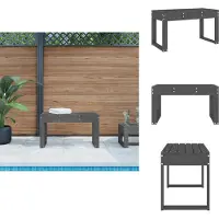 vidaXL Tuinbank 80x38x45 cm massief grenenhout grijs