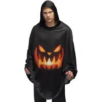 Boland - Poncho Pumpkin - Volwassenen - Pompoen - Vogelverschrikker - Monster - Halloween - Cosplay - Themafeest