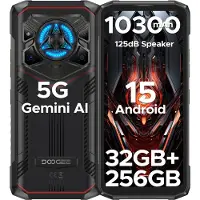 Doogee Blade 20 Play 5G - Robuuste Smartphone - Robuuste Telefoon - 32GB RAM + 256GB ROM - 10300mAh / 33W - Dimensity 7050 - 125dB Luidsprekers -Effect Lumière LED - Android 15 - Gemini AI -Rood