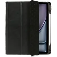 Rosso Elite Hoes Geschikt voor Apple iPad Air 11 (2024/2025/2026) - 2-in-1 Echt Leer Book Case en Back Cover - Magnetisch Uitneembaar Hoesje - Beschermhoes Zwart