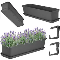 Kadax Wamat, 60 cm, met onderstel en houder, kunststof, voor binnen en buiten, antraciet