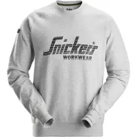 Snickers Workwear 2892 Logo Sweatshirt Lichtgrijs melange maat S heren