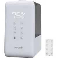 Auronic Luchtbevochtiger - 6L Tankcapaciteit Incl. Waterfilter - Babykamer & Slaapkamer - 3 Vernevelingsstanden - Wit