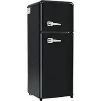 Merax Retro Mini Koelkast 92L – Koel-vriescombinatie – Zwart – Energieklasse D