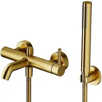 Omnires Y - Badkraan met accessoires, geborsteld goud Y1231GLB