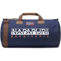 Napapijri Weekendtas 'Bering 3' navy / chocoladebruin / rood / wit