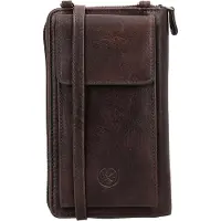 Hide & Stitches Hide en Stitches Telefoontasje Paint Rock Donker Bruin