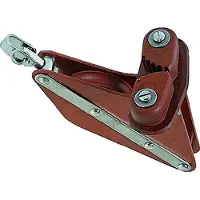 Talamex Hye Traditional Tufnol Swivel Eye Single Block Pulley With Becket&clamp Bruin 13 mm