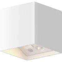 Calex Wandlamp buiten met bewegingssensor Volterra, wit / opaal, Woon-/ Eetkamer, Aluminium, Modern
