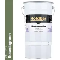 Holdbar Linoleumcoating Resedagroen (RAL 6011) 5 Kg - Linoleum Verf - Alle Kleuren - Vloerverf - Krasvast - UV-bestendig - Vergeelt niet - Gemakkelijk Schoonmaken - 2 Componenten