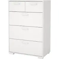 Ebuy24 Sofia kommode 5 lades wit.