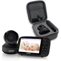 Luvion Essential 2 Black Babyfoon + Protection Case – Babyfoon met Camera – Uitbreidbaar tot 4 Baby Camera's