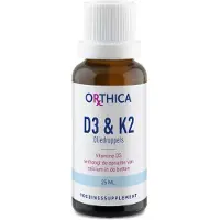 Orthica - Oliedruppels D3 & K2 - 2 x 25 ml - Voordeelverpakking