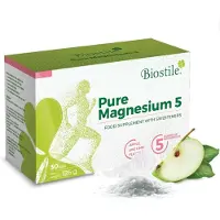 Biostile – Pure Magnesium 5 – Magnesium - Ondersteunt Energie, Spierfunctie en Botgezondheid – 30 Zakjes - 126 g