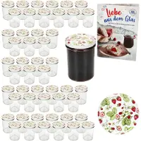 MamboCat 50-delige set sturzglas 230 ml HOCH To 66 bosbessen deksels incl. Diamant Gelierzauber receptenboek