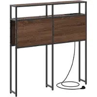 vidaXL Opberghoofdbord bruin eikenkleur Bewerkt hout