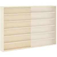 vidaXL Wanddisplaykast met plank Beige 80 x 8,5 x 54 cm Multiplex