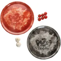 MamboCat 2-delige set pizzavazen PERFETTO gemengd Ø31,5cm 1x rood & 1x zwart - 164192 & 164195