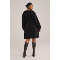 We fashion - Dames jurk - Curve - Regular fit - Zwart - Plus Size Maat: 46
