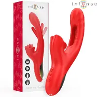 Intense - JESSICA MULTIFUNCTIONELE VIBRATOR VOOR CLITORISSTIMULATIE 24,8 CM ROOD | VIBRATOR | VIBRATOR VOOR VROUWEN | SEKSSPEELTJES VOOR VROUWEN | SEX TOYS VOOR VROUWEN