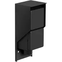ABC-led Wandcontactdoos - Tweevoudig - RVS - IP44
