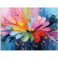 PosterMonkey Poster 160x120 cm - Kleuruitbarsting - Expressieve sfeer - Bloem - Posters - Kamer decoratie - Wanddecoratie woonkamer - Muurdecoratie slaapkamer XXL