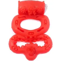 Power Escorts - Vibrerende Cockring - 7 Cm - Rood - Inclusief batterijen