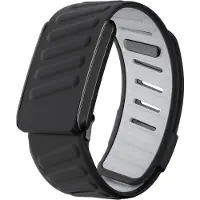 Strap-it Siliconen sport bandje met druksluiting - geschikt voor de Whoop 4.0 (zwart/grijs)