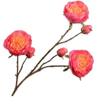 Silk-ka - Kunstbloem - roos - oranje - H101 cm