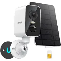 IeGeek 4G LTE mobiele beveiligingscamera - draadloos voor buiten - geen wifi - camera op zonne-energie - 2K-kleuren nachtzicht - tweerichtingsaudio