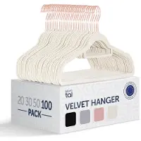 Blumtal - Kledinghangers - Velvet - Fluweel - Rose Gold - Ivoor - 100 stuks